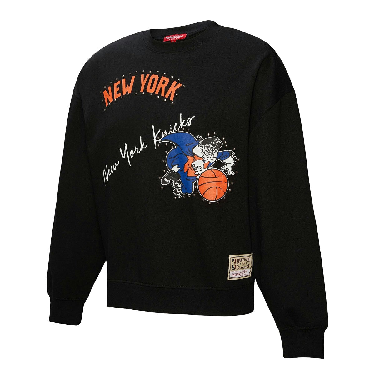 New York Knicks Women's Hardwood Classics Home Team Pullover Sweatshirt Black - NBA