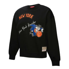 New York Knicks Women's Hardwood Classics Home Team Pullover Sweatshirt Black - NBA