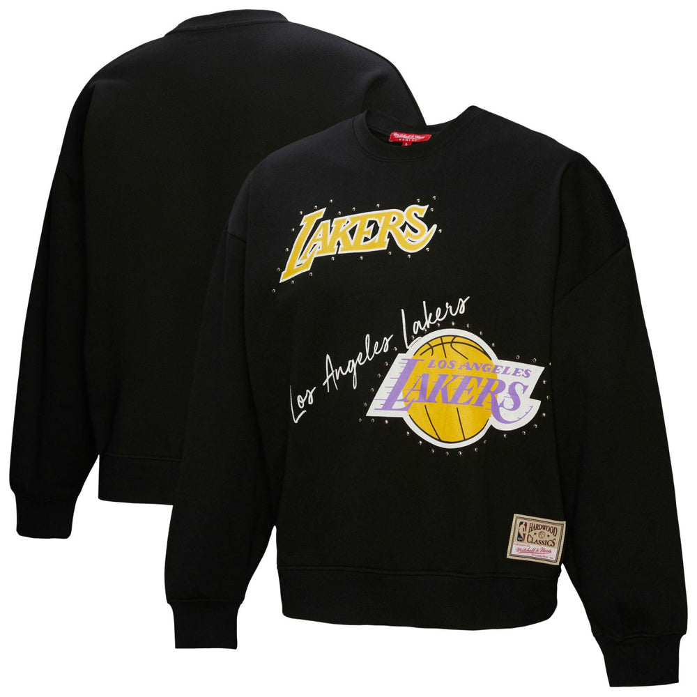 Los Angeles Lakers Women's Hardwood Classics Home Team Pullover Sweatshirt Black - NBA
