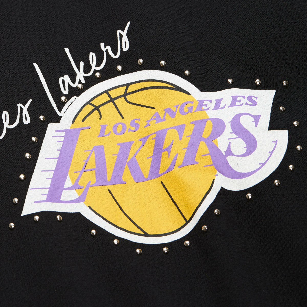 Los Angeles Lakers Women's Hardwood Classics Home Team Pullover Sweatshirt Black - NBA