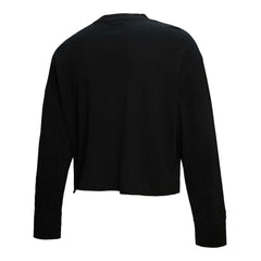 Philadelphia 76ers Women's Hardwood Classics Studded Boxy Cropped Long Sleeve T-Shirt Black - NBA