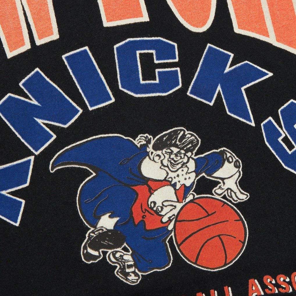 New York Knicks Women's Hardwood Classics Studded Boxy Cropped Long Sleeve T-Shirt Black - NBA