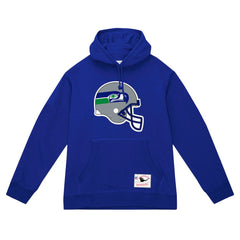Seattle Seahawks Helmet Logo Vintage Pullover Hoodie College Navy | Mitchell & Ness