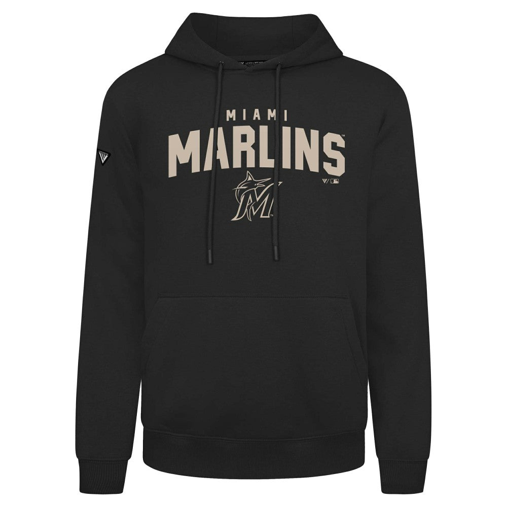 Miami Marlins Levelwear Podium Team Arch Pullover Hoodie - MLB