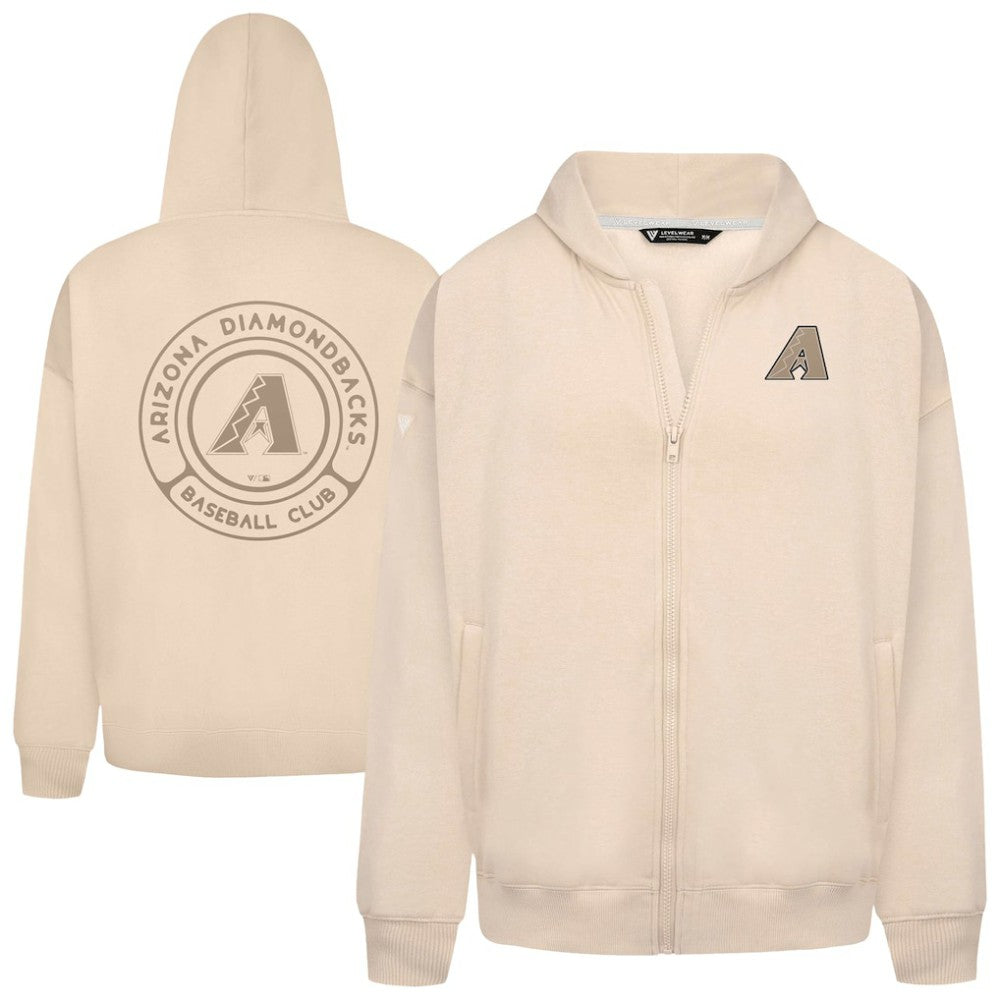 Arizona Diamondbacks Levelwear Uphill Oversized Full-Zip Hoodie - MLB