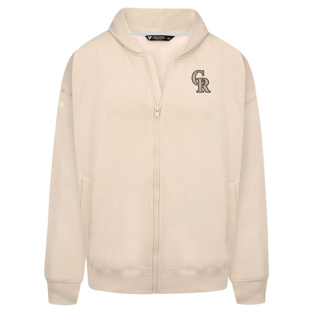 Colorado Rockies Levelwear Uphill Oversized Full-Zip Hoodie - MLB
