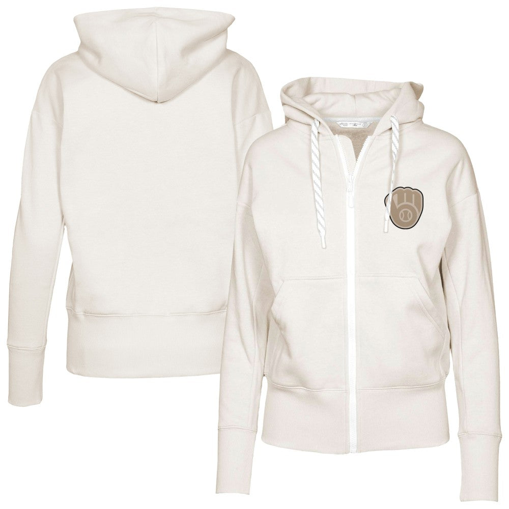 Milwaukee Brewers Levelwear Women's Gardinia Full-Zip Hoodie - MLB