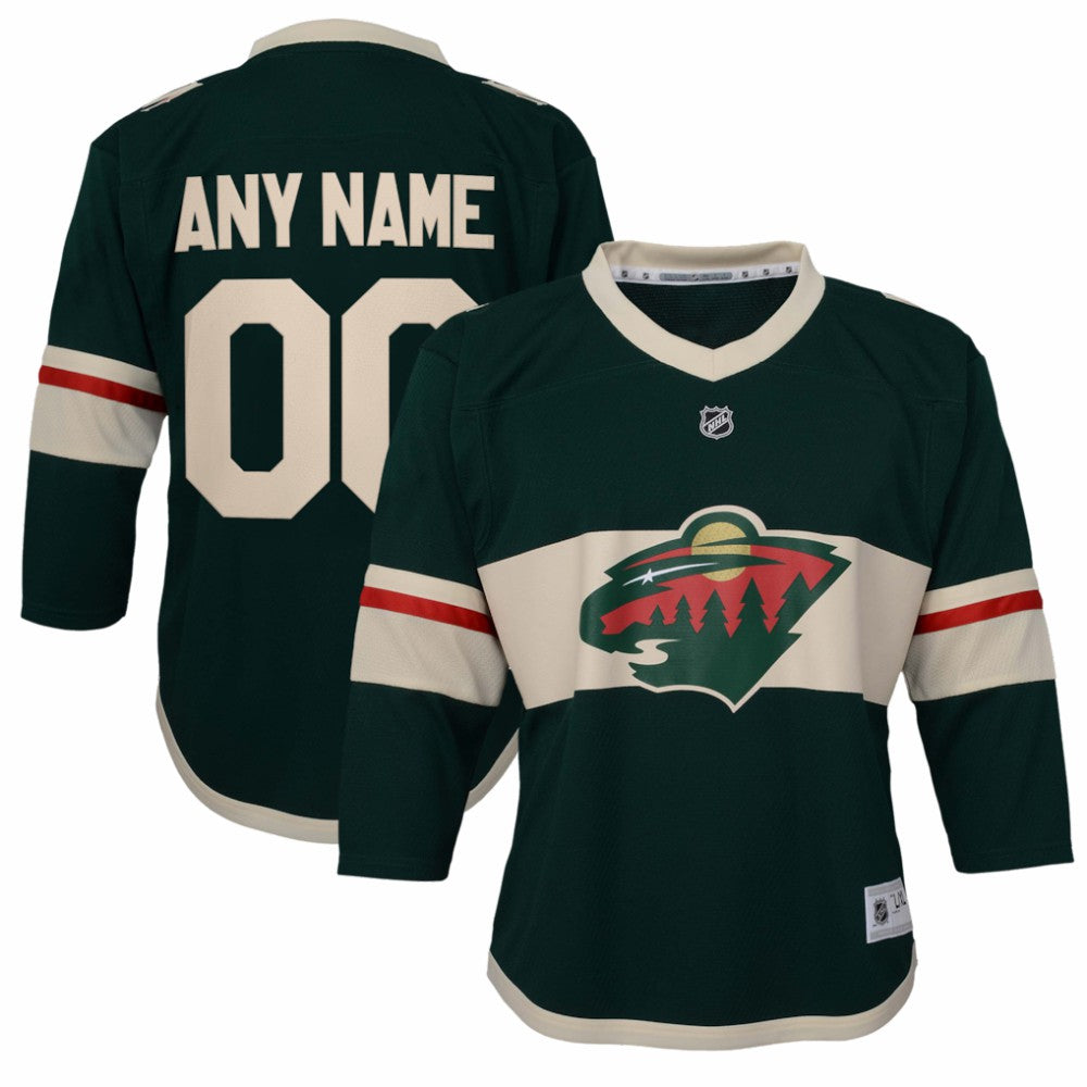Minnesota Wild Youth Replica Custom Jersey - Green - NHL