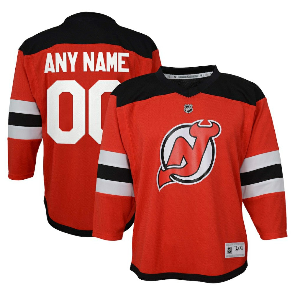 New Jersey Devils Youth Replica Custom Jersey - Red - NHL