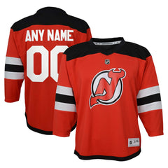New Jersey Devils Youth Replica Custom Jersey - Red - NHL