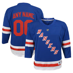 New York Rangers Youth Replica Custom Jersey - Blue - NHL