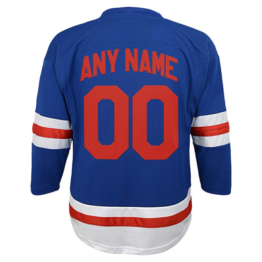 New York Rangers Youth Replica Custom Jersey - Blue - NHL