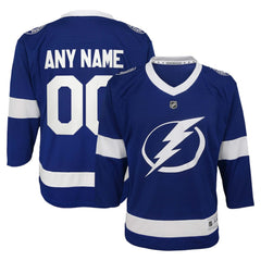 Tampa Bay Lightning Youth Replica Custom Jersey - Blue - NHL