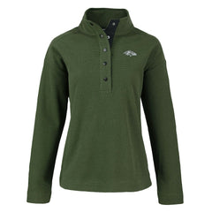 Baltimore Ravens Cutter & Buck Women's Hunts Point Eco Half-Snap Sweatshirt Green | NFL