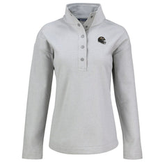 Baltimore Ravens Cutter & Buck Women's Hunts Point Eco Half-Snap Sweatshirt Gray | NFL
