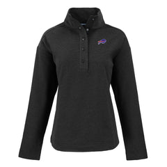 Buffalo Bills Cutter & Buck Women's Hunts Point Eco Half-Snap Sweatshirt Black | NFL