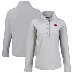 Buffalo Bills Cutter & Buck Women's Hunts Point Eco Half-Snap Sweatshirt Gray | NFL