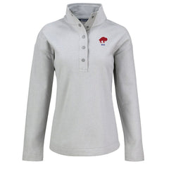 Buffalo Bills Cutter & Buck Women's Hunts Point Eco Half-Snap Sweatshirt Gray | NFL