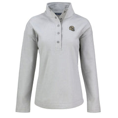 New Orleans Saints Cutter & Buck Women's Hunts Point Eco Half-Snap Sweatshirt Gray | NFL