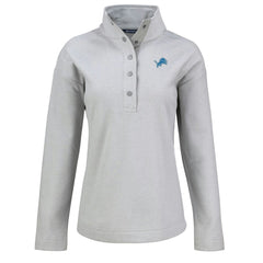 Detroit Lions Cutter & Buck Women's Hunts Point Eco Half-Snap Sweatshirt Gray | NFL