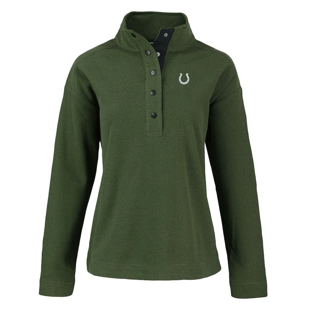Indianapolis Colts Cutter & Buck Women's Hunts Point Eco Half-Snap Sweatshirt Green | NFL