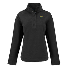 Jacksonville Jaguars Cutter & Buck Women's Hunts Point Eco Half-Snap Sweatshirt Black | NFL