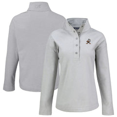 Cleveland Browns Cutter & Buck Women's Hunts Point Eco Half-Snap Sweatshirt Gray | NFL