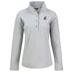 Cleveland Browns Cutter & Buck Women's Hunts Point Eco Half-Snap Sweatshirt Gray | NFL