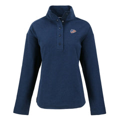 Kansas City Chiefs Cutter & Buck Women's Hunts Point Eco Half-Snap Sweatshirt Navy | NFL