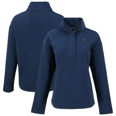 Denver Broncos Cutter & Buck Women's Hunts Point Eco Half-Snap Sweatshirt Navy | NFL