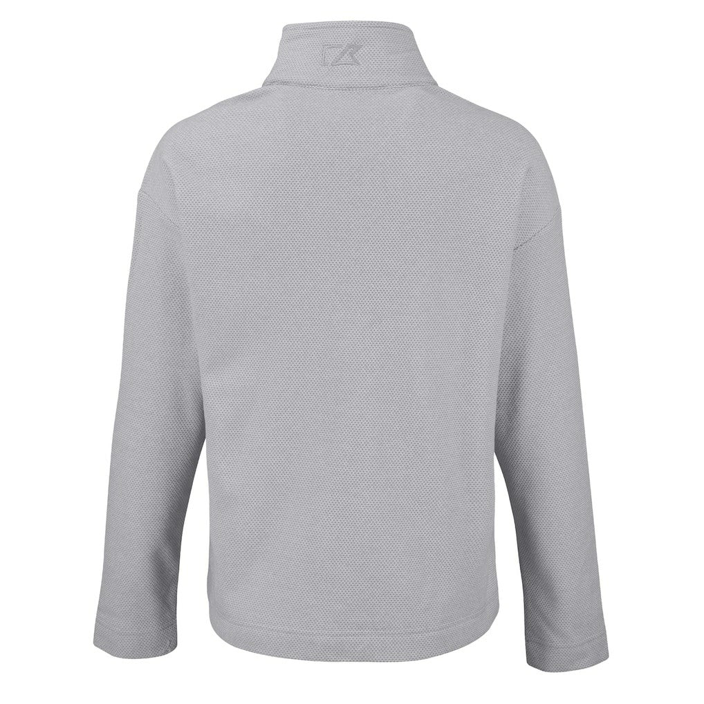 New York Giants Cutter & Buck Women's Hunts Point Eco Half-Snap Sweatshirt Gray | NFL