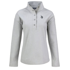 Minnesota Vikings Cutter & Buck Women's Hunts Point Eco Half-Snap Sweatshirt Gray | NFL