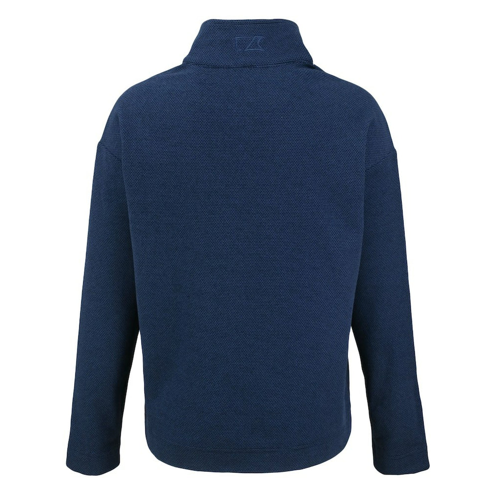 New England Patriots Cutter & Buck Women's Hunts Point Eco Half-Snap Sweatshirt Navy | NFL