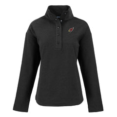 Arizona Cardinals Cutter & Buck Women's Hunts Point Eco Half-Snap Sweatshirt Black | NFL