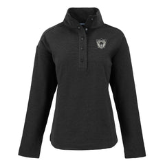 Las Vegas Raiders Cutter & Buck Women's Hunts Point Eco Half-Snap Sweatshirt Black | NFL