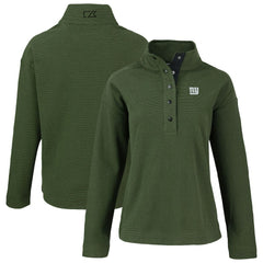 New York Giants Cutter & Buck Women's Hunts Point Eco Half-Snap Sweatshirt Green | NFL