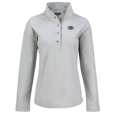 San Francisco 49ers Cutter & Buck Women's Hunts Point Eco Half-Snap Sweatshirt Gray | NFL
