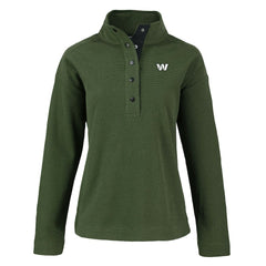 Washington Commanders Cutter & Buck Women's Hunts Point Eco Half-Snap Sweatshirt Green | NFL