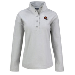 Washington Commanders Cutter & Buck Women's Hunts Point Eco Half-Snap Sweatshirt Gray | NFL