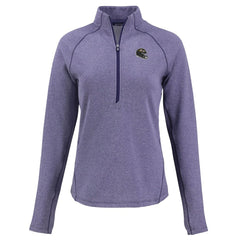 Baltimore Ravens Cutter & Buck Women's Peshastin Eco Fleece Recycled Tri-Blend Raglan Half-Zip Jacket Heather Purple | NFL