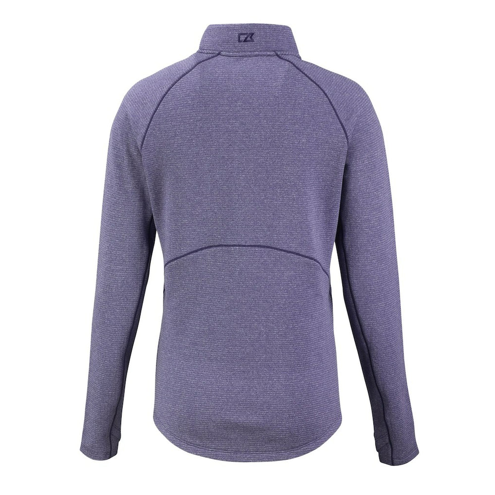 Baltimore Ravens Cutter & Buck Women's Peshastin Eco Fleece Recycled Tri-Blend Raglan Half-Zip Jacket Heather Purple | NFL