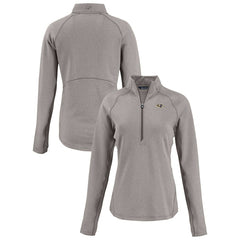 Baltimore Ravens Cutter & Buck Women's Peshastin Eco Fleece Recycled Tri-Blend Raglan Half-Zip Jacket Heather Gray | NFL