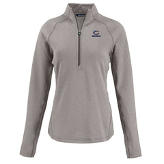 Chicago Bears Cutter & Buck Women's Americana Peshastin Eco Fleece Recycled Tri-Blend Raglan Half-Zip Jacket Heather Gray | NFL
