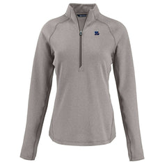 Cincinnati Bengals Cutter & Buck Women's Americana Peshastin Eco Fleece Recycled Tri-Blend Raglan Half-Zip Jacket Heather Gray | NFL