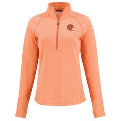 Cincinnati Bengals Cutter & Buck Women's Peshastin Eco Fleece Recycled Tri-Blend Raglan Half-Zip Jacket Heather Orange | NFL