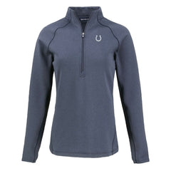 Indianapolis Colts Cutter & Buck Women's Peshastin Eco Fleece Recycled Tri-Blend Raglan Half-Zip Jacket Heather Navy | NFL