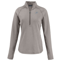 Detroit Lions Cutter & Buck Women's Peshastin Eco Fleece Recycled Tri-Blend Raglan Half-Zip Jacket Heather Gray | NFL