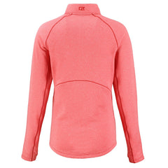 Kansas City Chiefs Cutter & Buck Women's Peshastin Eco Fleece Recycled Tri-Blend Raglan Half-Zip Jacket Heather Red | NFL