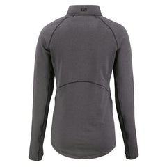 Green Bay Packers Cutter & Buck Women's Peshastin Eco Fleece Recycled Tri-Blend Raglan Half-Zip Jacket Heather Black | NFL