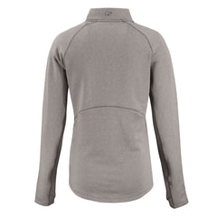 Detroit Lions Cutter & Buck Women's Americana Peshastin Eco Fleece Recycled Tri-Blend Raglan Half-Zip Jacket Heather Gray | NFL